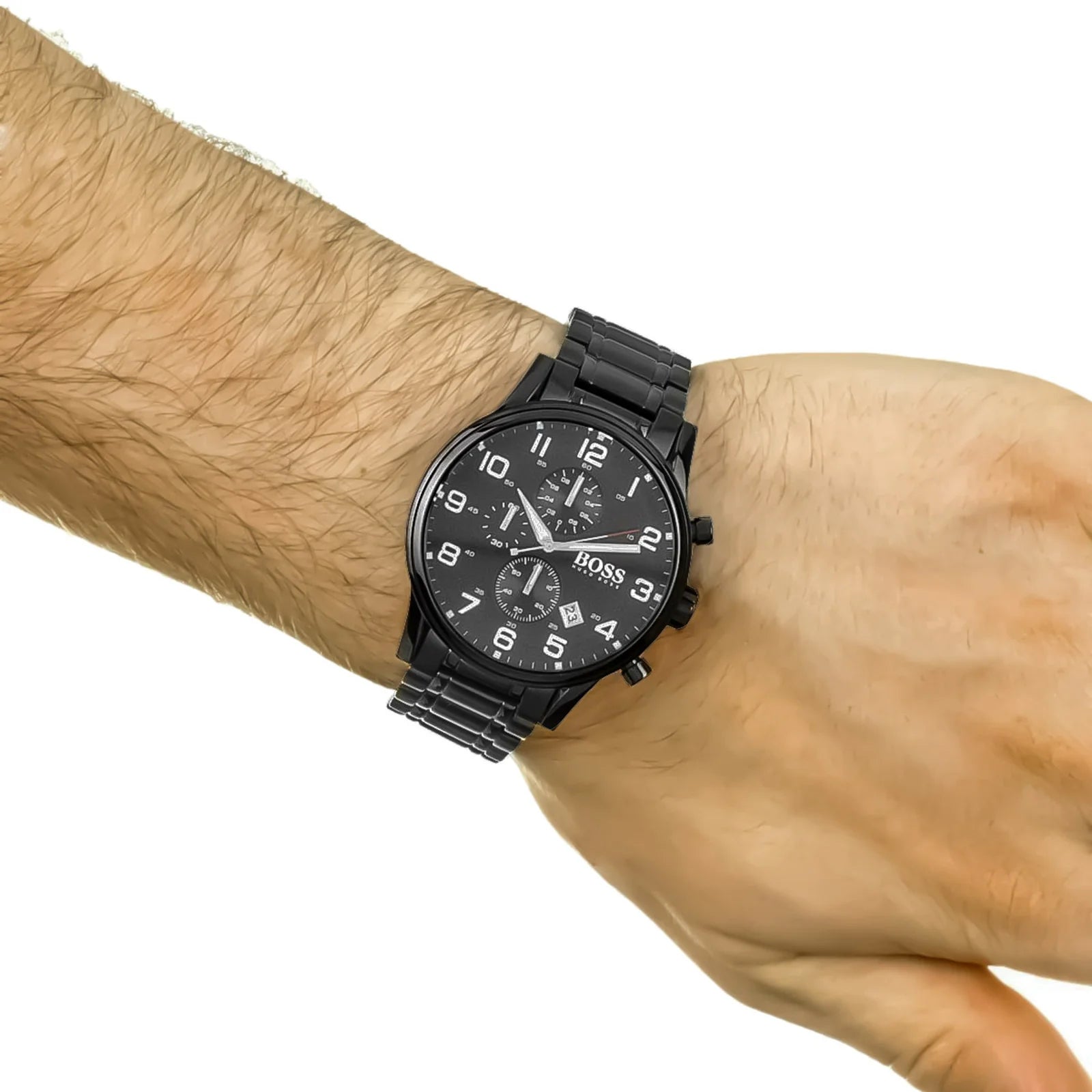 Mens Hugo Boss Aeroliner Chronograph Black Watch - HB1513180